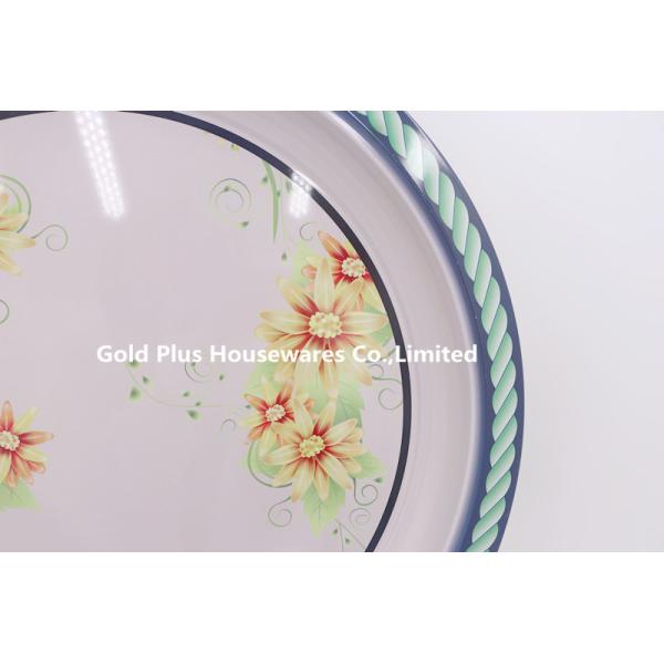 45cm Round Anti Slip Stainless Steel Serving Tray Temple Fruit Dish