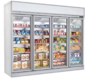 La porte en verre commerciale tiennent le refroidissement à l'air des portes 3200L R404a du congélateur 4