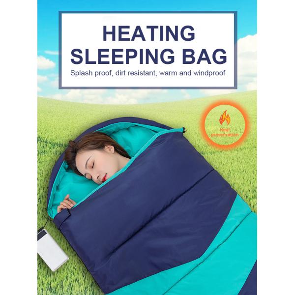 220x75cm 190T Heated Sleeping Bag Waterproof Winter Camping Sleeping Bag