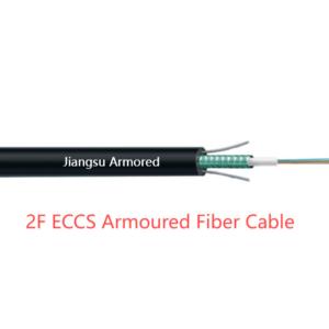 Duplex Armored Outdoor Fiber Optic Cable Waterproof SM G657A1 8mm HDPE