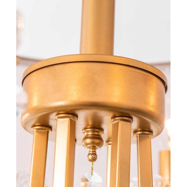 JYLIGHTING Luxury Gold Metal Crystal Ceiling Light Modern Vintage Chandelier for Home Hotel