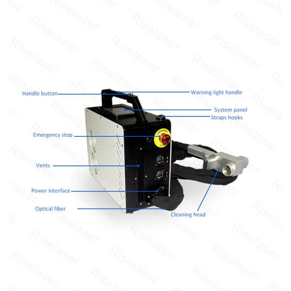 Машина 50w 100w лазера Handheld рюкзака машины удаления ржавчины лазера очищая