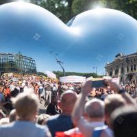 3.5M haut miroir sculpture en acier inoxydable