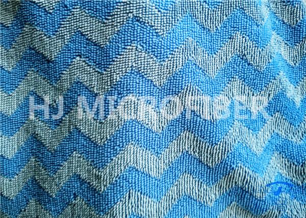 Tela de pilha torcida de Microfiber jacquard ondulado/tela do espanador, contagem do fio 150D/144F