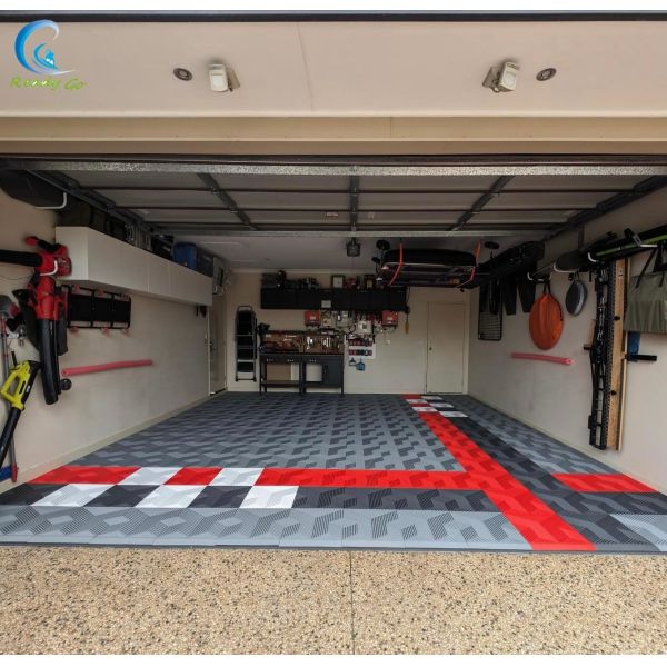 Garage Floor Tile Click Installation 18 mm Modular Interlocking Tiles Ideal