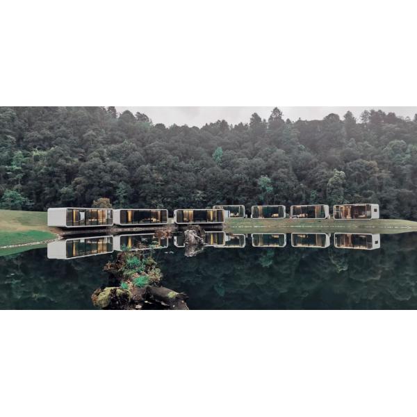 Вилла 20 футов 40 футов Внешний современный популярный Дом изготовленный из готовой стали Маленький Дом Мобильный Рабочий Дом Офисный Под Яблочный кабинет