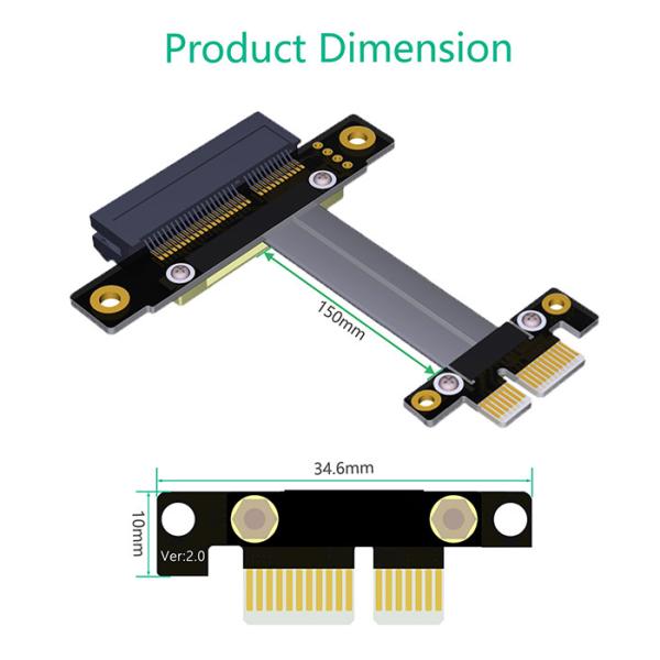PCB шасси BTX удлинительного кабеля 8Gbps Pci X1 15cm PCIE ATX Swaddled