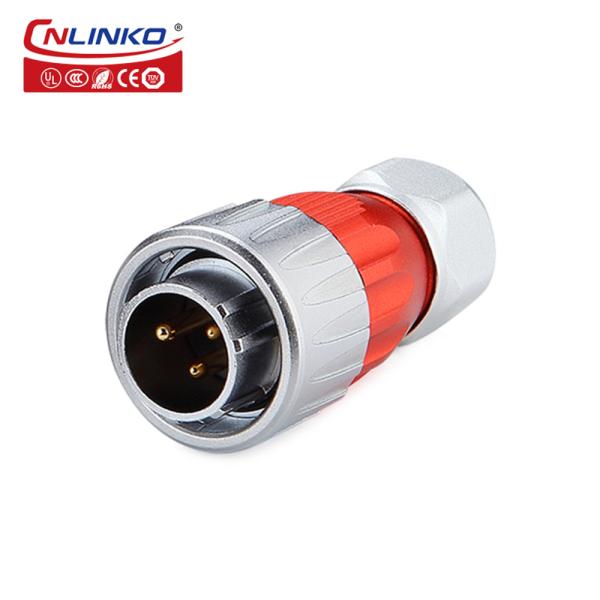 Cnlinko 1 / 4 Bayonet Connect Metal Shell IP68 Waterproof Connector 20A 3 Pin Plug Socket