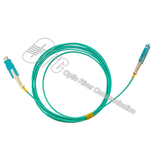 Duplex Connector SN - SN Multi Mode Fiber Optic Patch Cord Aqua Sheath For 400G Transceiver