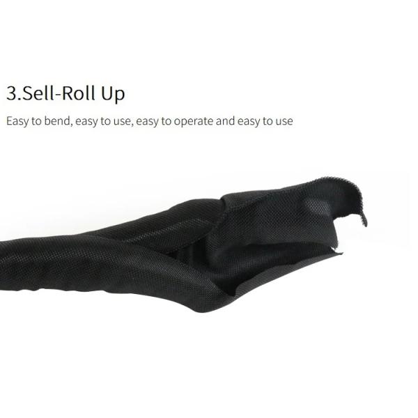 Colored Self Closing Braided Cable Sleeve PET Self-Closed Insulated Wire Cable Wrap Tube