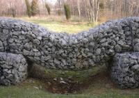Cestas torcidas dobro Gabion Mesh Bunnings de H1.5m 4mm Gabion