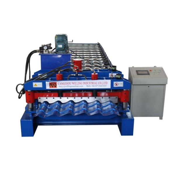 Outdoor Decorative Glazed Tile Roll Forming Machine 0.5-0.6mm Thickness