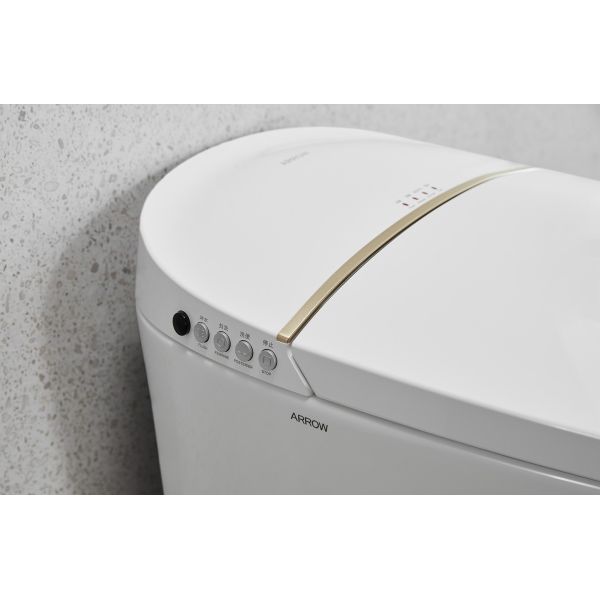 Arrow Remote Control Modern Ceramic Smart Toilet Bidet with Concealed Tank for Bathroom