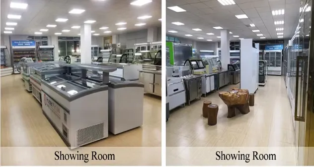 540L Deep Island Freezer Supermarket Sliding Glass Door Freezer 320W