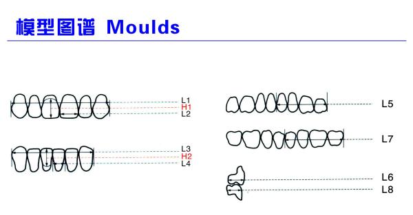 Acrylic Resin Denture Teeth Set Repair Surfaces 2 Layers Super Hard Synthetic Dental Teeth