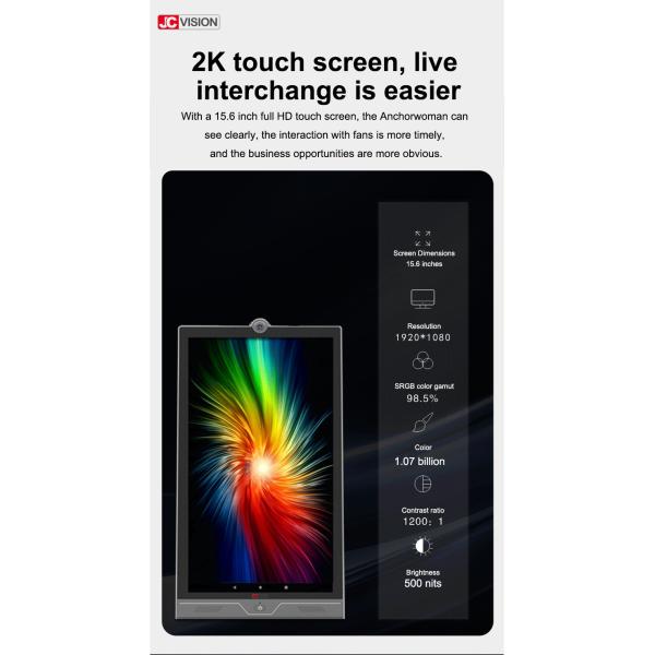 Android 11 Portable 15.6 Inch live broadcast screen Live Streaming