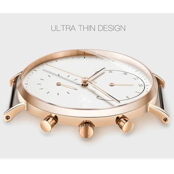 316l Stainless Steel Quartz Wrist Watch , 36mm Wristwatch With Vibrating Alarm