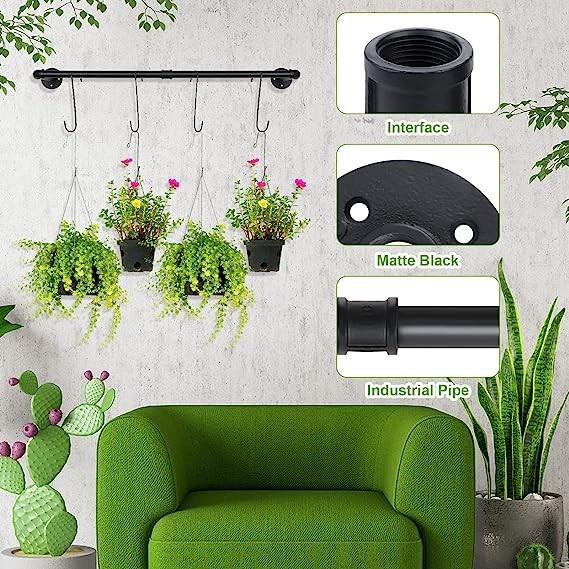 Plastic Type Hanging Planters Flower Box Holder for Wall Pergolas Bridge Plant Hanger