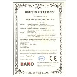 LUMENBEST LIGHTING CO;LTD Certifications