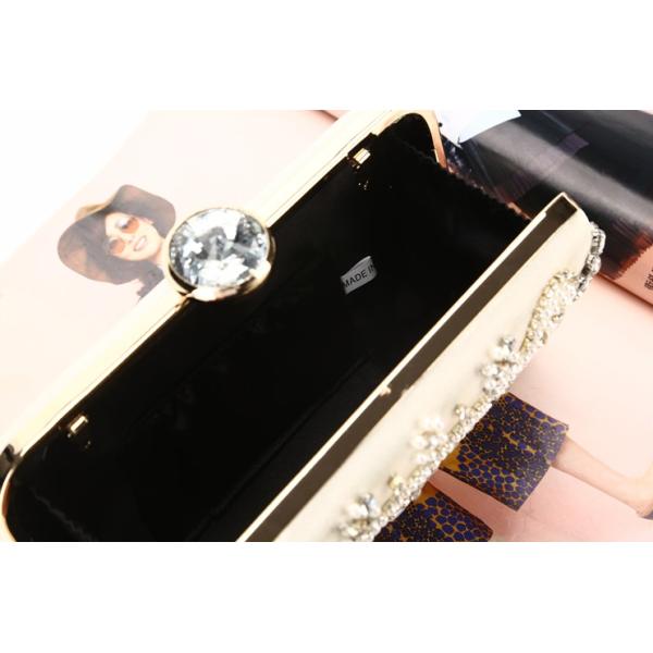 Crystal Beaded Sparkly Evening Bags Heart Shaped Clutches With Satin Fabric