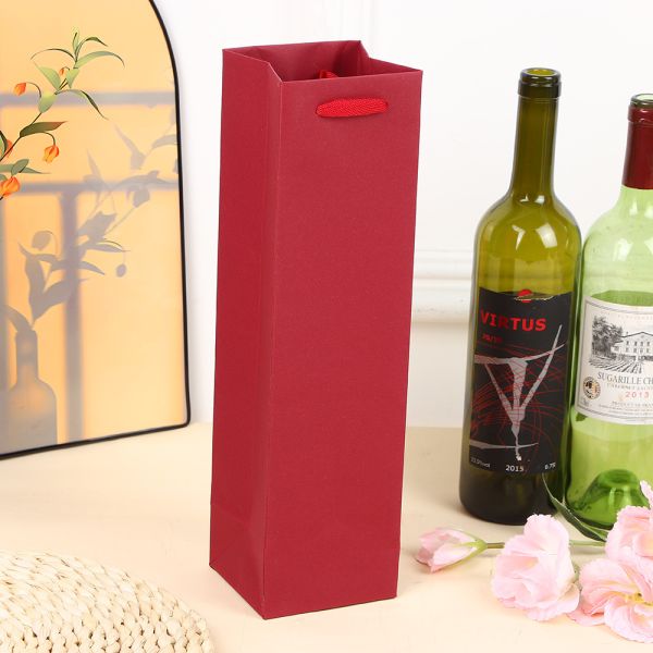 Premium Kraft Wine Gift Bags Thickened Paper Carrying Sleeves for Bottles Umbrellas Thermoses Reinforced Handles