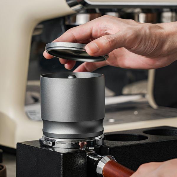 58mm Aluminum Alloy Espresso Coffee Dosing Cup for DIY Plastic Bag-Shaped Tea Packaging