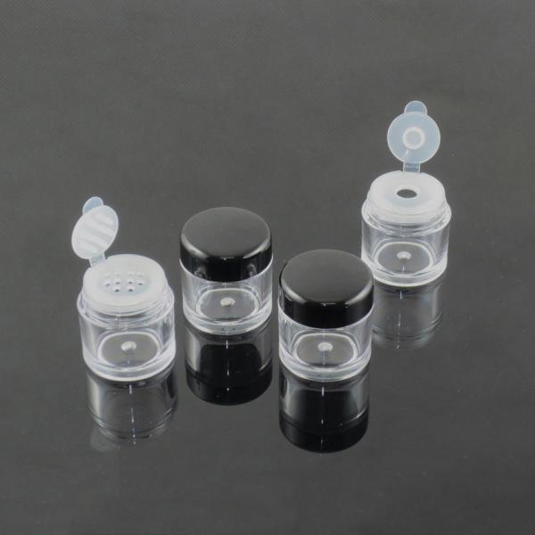 5ml 5 Grams 10 ml 10grams Clear Loose Powder Jar and Pot with Sifter Black White Cap Samples Process 2-3 days Free Sample