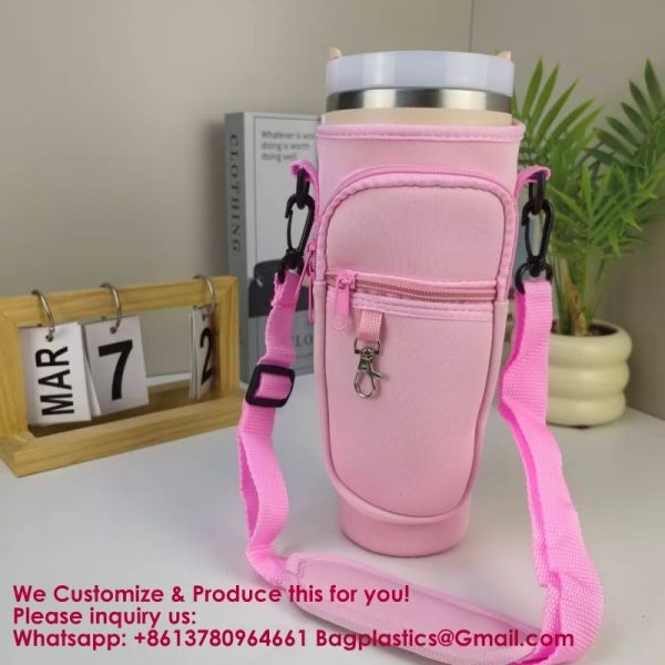 Customizable Foldable Durable Waffle-Embossed Neoprene Cup Sleeves | Reusable Insulated Lightweight Cola & Bottle Sleeves
