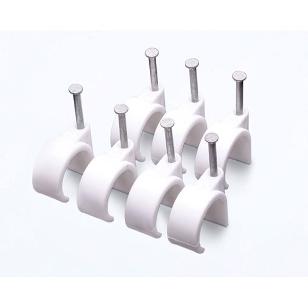 1.8*18mm Nail Cable Clip Fixable Professional Plastic Wall Cable Clip