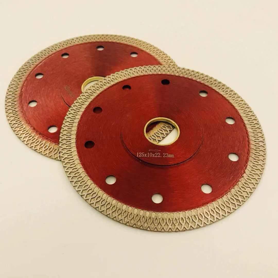 Колесо точильщика вырезывания плитки фарфора Turbo сетки x SGS 125mm красное