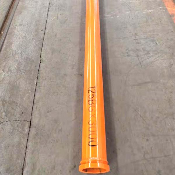 Red Concrete Pump Truck Parts A810301010021 A810301010021C Concrete Pump Tube 125A*3m