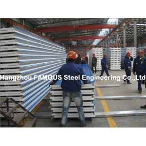 Рифлёный стальной толь металлического листа толя покрывает шерсти утеса PU EPS панели сандвича