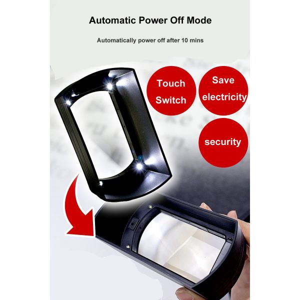 High Quality Factory Direct Wholesale Custom 2.5X Desktop LED Magnifying Glass Push Switch Frame with Light for Reading