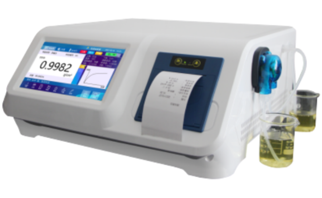 Touch Screen Auto Medication Relative Density Meter 0.001 ～ 1.999g/Cm³ Temp Control 20℃ EP 2.2.5