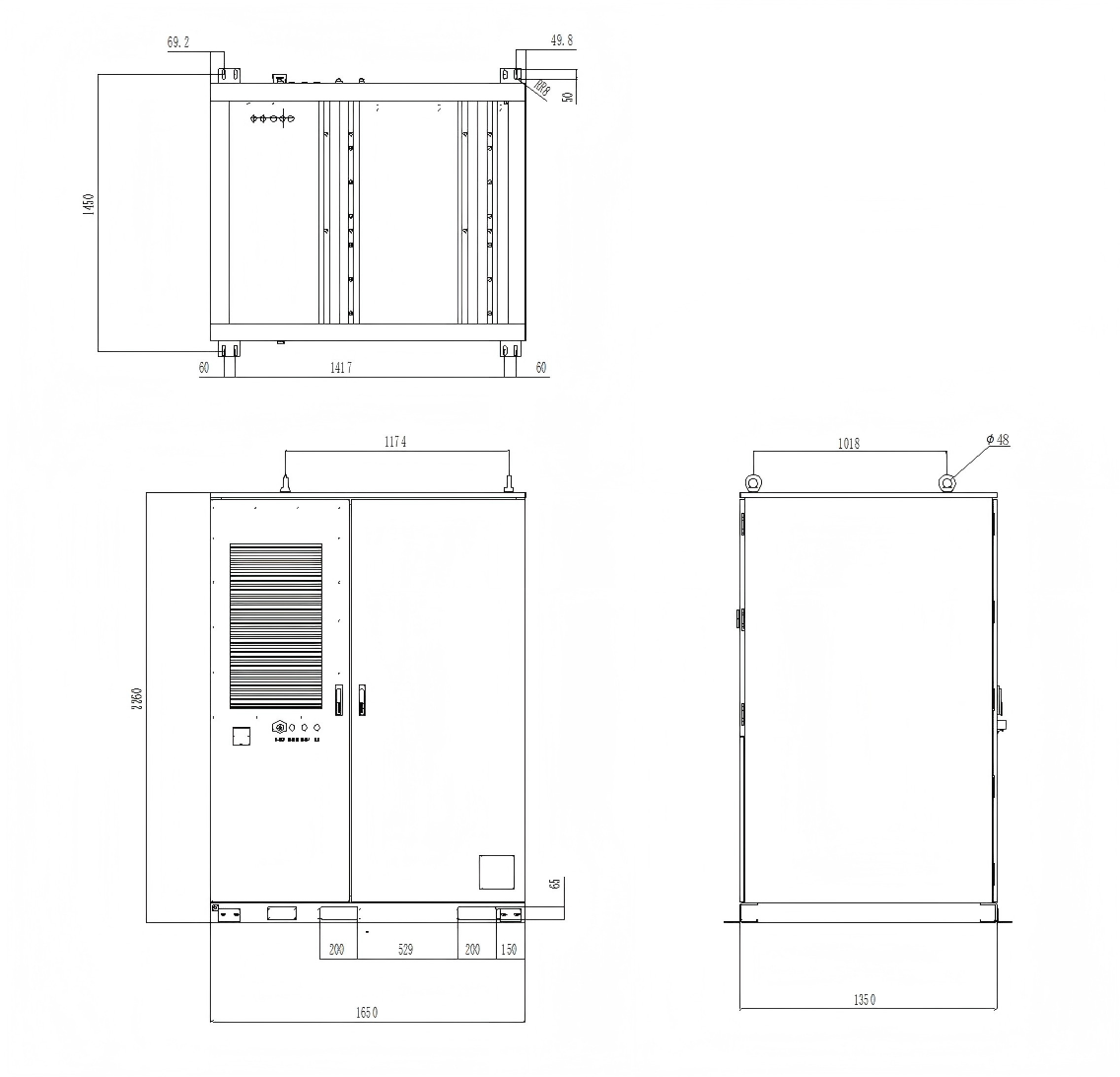 418 kWh Liquid Cooling Energy Storage Cabinet with 100 kW PCS for Hospital Backup Power