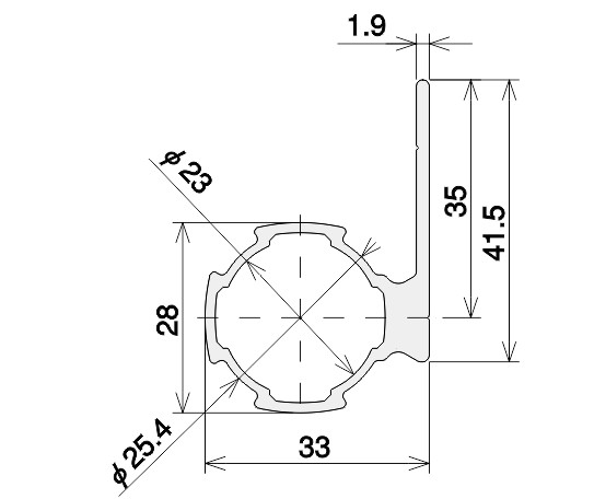 OD 28mm Aluminium Alloy Pipe Casting Workbench Structural Aluminum Tubing