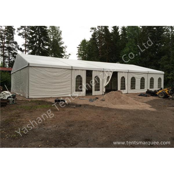 Hard Anodized Aluminium Frame Tents , White waterproof party tents PVC Fabric Cover