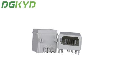 Montagem plástica branca do PWB do MERGULHO do conector de Shell Mesh Jack 6p4c RJ11