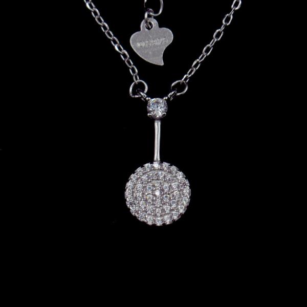 Colar de prata do zircão 925 europeus da joia da forma da estrela do estilo/AAA para a senhora