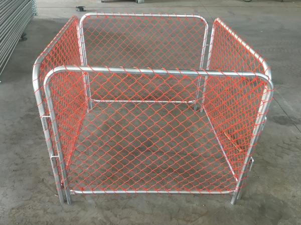 Rubbish Cage 50mm*50mm orange chain link infilled mesh construction barriers