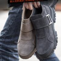 Zapatos de trabajo unisex suede antiproof en caqui gris para la seguridad industrial