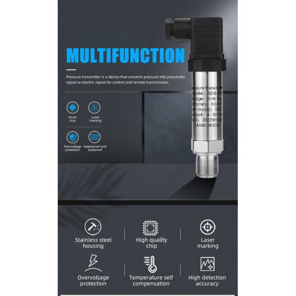 Stable Performance M20*1.5 Gas Pressure Transmitter 0.5% 0.25% Full 304ss Air Sensor