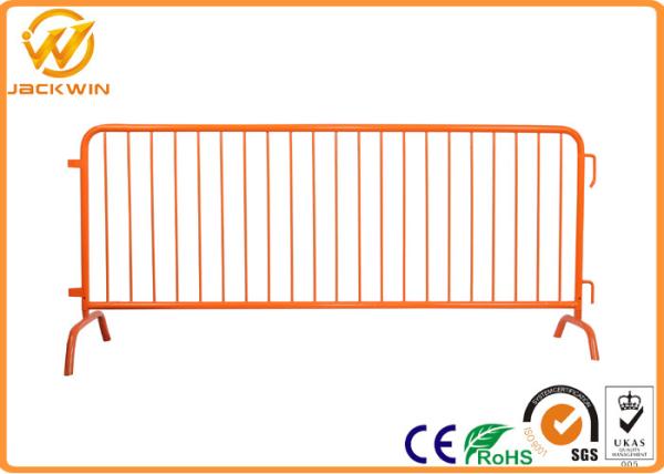 Heavy Duty Galvanized Steel pedestrian barricades with interlock system