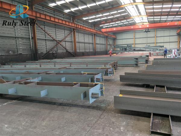 Prefab Steel Structure H-Section Columns Beams Q235B Q355B