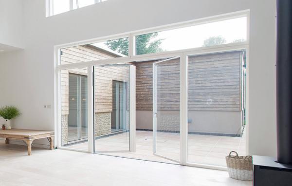 Interior Decorative Aluminum Alloy Hinged Single Doors Inside With Glass Inserts For Small Spaces stainless steel glass