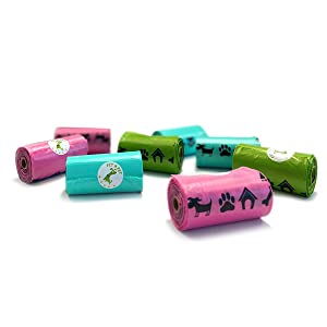 Plant-Based Dog Waste Bag | Home Compostable | Dispenser Refill Rolls | Unscented Leak Proof Poo Bags Eco Friendly bio