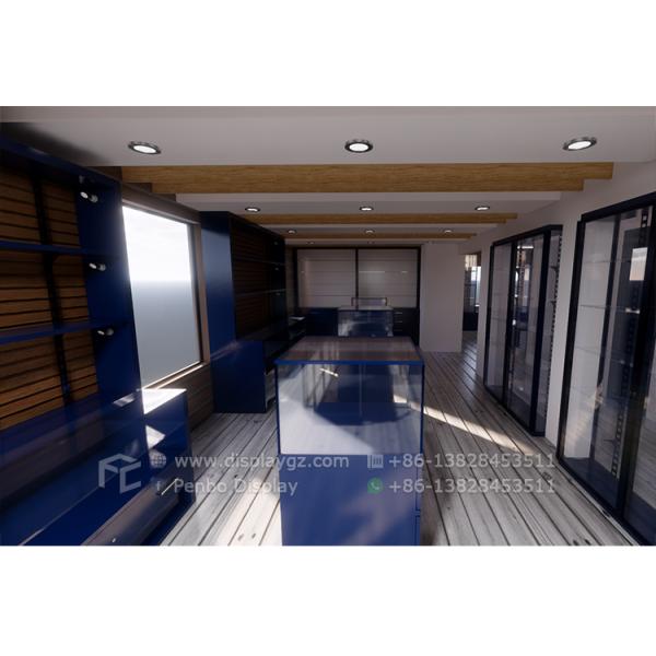 Стекло мебели магазина дыма дизайна мономера голубое 10mm закаленное