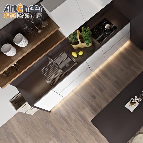 Chennai Home Modern Luxury Design Wall I Shape Kitchen Cabinet Complete Set Melamine Board