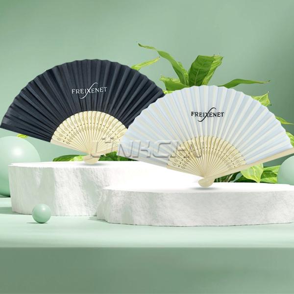 Custom Logo Decorative Traditional Folding Chinese Hand Fan Durable Bamboo with Silk Cloth Painted Technique Souvenir