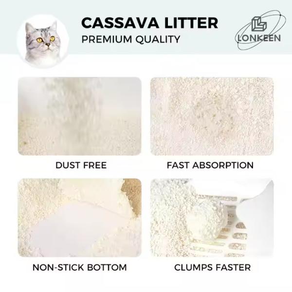 Multiple Deodorizing Cassava Cat Litter 3 Second Water Absorption Cat Tofu Litter